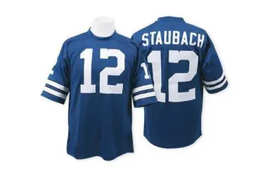 Navy Blue Men's Roger Staubach Dallas Cowboys Authentic Mitchell And Ness Throwback Jersey