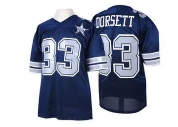 Navy Blue Men's Tony Dorsett Dallas Cowboys Authentic Mitchell And Ness 25TH Patch Throwback Jersey