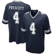 Navy Men's Dak Prescott Dallas Cowboys Game Team Color Jersey